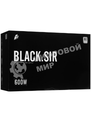 Блок питания 1STPLAYER BLACK.SIR 6.0 (SR-600W), 600Вт, 80 PLUS, 120мм, черный