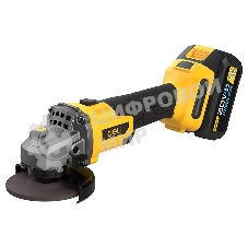 Угловая шлифовальная машина аккумуляторная Deli DC601 (2АКБ*4А·ч + ЗУ, 20В, 115мм, М14, 3500/6000/8500об/мин, сумка)