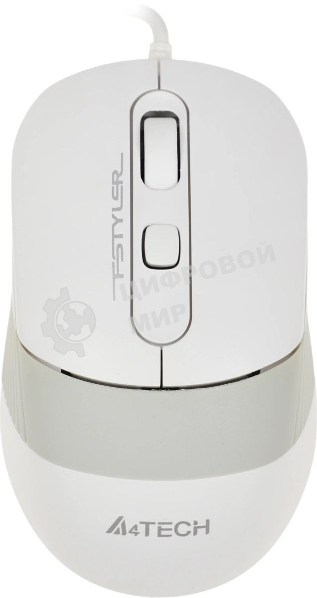 Мышь проводная A4Tech Fstyler FM10 белый/серый, 1600 dpi, USB, кнопки - 4