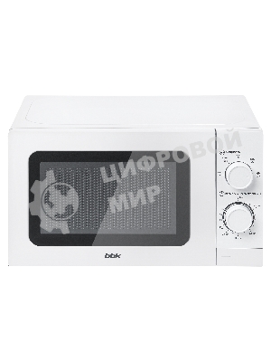 Микроволновая печь BBK 20MWS-786M/W белый, 20 л, 700 Вт, переключатели - поворотный механизм