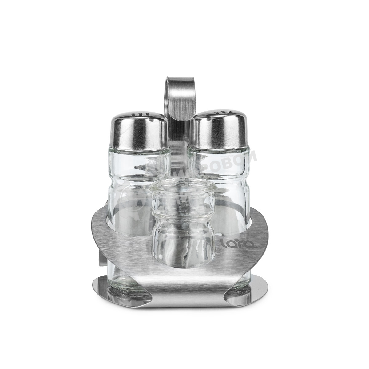 Набор для специй LARA LR08-02 4 предм: солонка, перечница х40 мл, подставка для зубочисток, салфетница