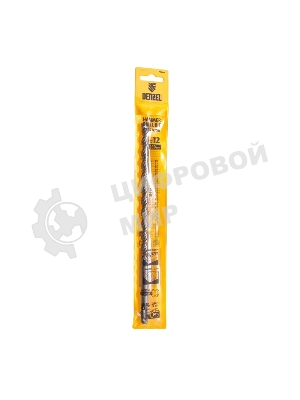 Бур по бетону Denzel двойная спираль, Cobalt W-tip, 12x260 мм, SDS PLUS