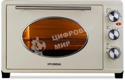 Мини-печь Hyundai MIO-HY084 33л. 1500Вт бежевый/хром