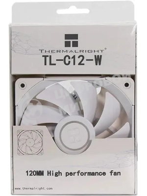 Вентилятор для корпуса Thermalright TL-C12-W белый 4-pin 25.6dB 135gr Ret