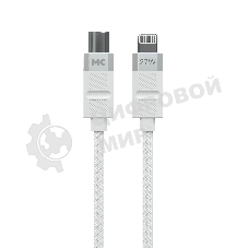 Дата-кабель MORE CHOICE (4620202555045) K87ia USB 3.0A PD 27W для Lightning ng 8-pin Type-C - 1м, белый