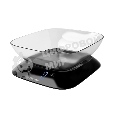 Весы кухонные Blackton Bt KS113 черный, тип управления: сенсорное, дисплей LED, количество высокочувствительных датчиков: 4, выбор единиц измерения: грамм, фунт, унция, миллилитр, интервал измерения: 1 г, максимальный вес: 10 кг, функция вычета веса тары, индикация перегрузки, индикатор замены батарейки, автоматическое и ручное отключение, автообнуление, материал корпусаластик, нескользящие ножки, источник питания: 3 х AAA, номинальное напряжение: 4.5 В