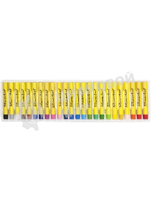 Масляная пастель Silwerhof Create, круглые, 24 цвета, длина 70мм, диаметр 10мм, картонная коробка