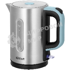 Чайник электрический Kitfort КТ-8703 1.7л. 2200Вт нержавеющая сталь/черный корпус: нерж.сталь/пластик