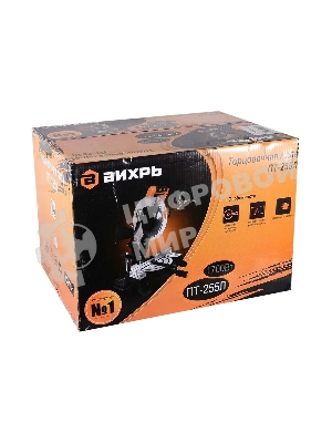 Торцовочная пила ВИХРЬ ПТ-255Л 1700 Вт, 220 В, 5000 об/мин, диск 255х30 мм, пропил 90х130 мм