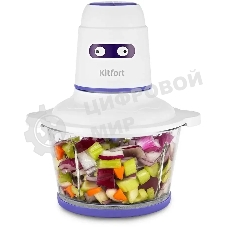 Измельчитель электрический Kitfort КТ-3050-1 белый/фиолетовый