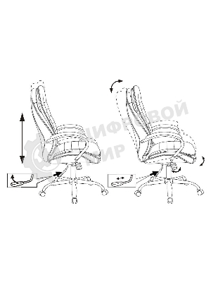 Кресло Бюрократ T-9950SL Fabric Alfa 44 серый, ткань