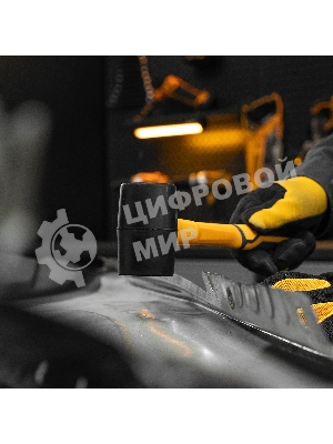 Киянка резиновая Denzel 225 г, черная, фибергласовая рукоятка c TPR покрытием