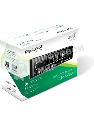 Автомагнитола Prology CMX-260, 1 DIN, Bluetooth, USB Type-A, AUX, пульт ДУ