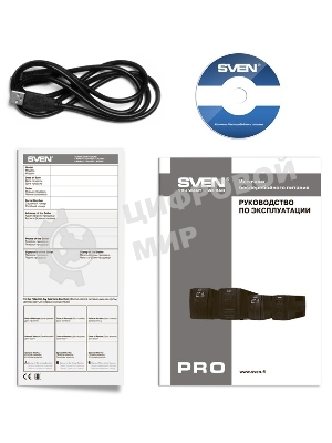 Источник бесперебойного питания UPS Sven Pro 1500 (1000 WA, LCD, USB, RG-45, 3 евро розетки)