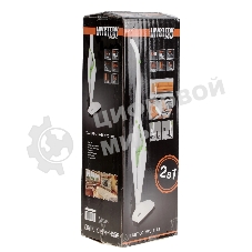 Пылесос вертикальный Mystery MVC-1118 белый/зеленый, питание от аккумулятора, 300 Вт, уборка сухая, пылесборник 0.5 л, работа от АКБ max 30 мин