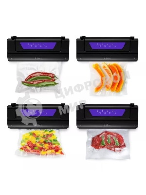 Вакуумный упаковщик Kitfort КТ-1528-1 110Вт черный/фиолетовый