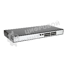 Коммутатор неуправляемый PoEORIGO OS1218P/190W/A1A 16x100Base-TX PoE+, 2x1000Base-T, PoE-бюджет 190 Вт, корпус металл