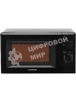 Микроволновая печь Starwind SWM5820 черный, 20 л, 700 Вт, переключатели - поворотный механизм