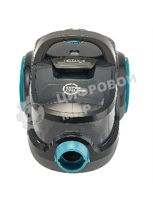 Пылесос Delta LUX DL-0836 черный с бирюзовым