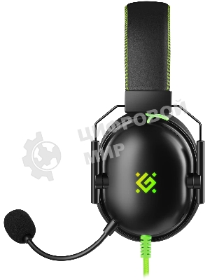 Гарнитура Defender Toxic чёрный, проводная, USB / mini jack 3.5 мм, подсветка