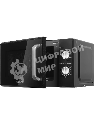 Микроволновая печь HOME HMG207DB черный, 20 л, 700 Вт, переключатели - поворотный механизм