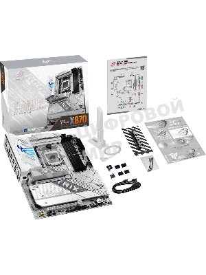 Материнская плата ASUS ROG STRIX X870-A GAMING WIFI, AM5, AMD X870, 4xDDR5, 2xSATA, 4xM.2, 1xPCI-E 4.0 x4, 1xPCI-E 5.0 x16, 1xHDMI, 1xDP, 1x 2.5Gb LAN, 4xUSB-A 3.2 Gen 1, 5xUSB-A 3.2 Gen 2, 1xUSB-C 3.2 Gen 2, 2xUSB4, 2x3.5 мм, 7.1, ATX