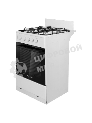 Плита газовая Maunfeld MGC50GEW08 белый, конфорок 4 шт, духовка 59 л, 50 см x 88 см x 65 см