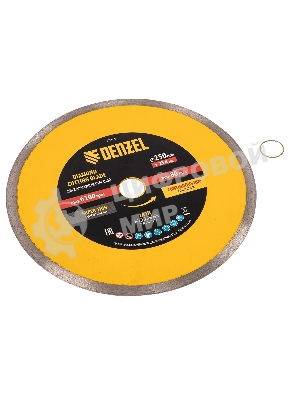 Диск алмазный сплошной Denzel супертонкий, 250 х 25,4 мм, горячее прессование, мокрое резание