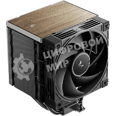 Кулер для процессора DEEPCOOL AK500 G2 LGA1851/1700/1200/115X/AM5/AM4 (9шт/кор, TDP 240W, PWM, Fan 120мм, 5 тепл. трубок, Copper Base, Wood-grain top cover, черный) RET (R-AK500G2-BKNNMN-GJD)
