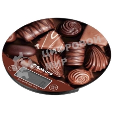 Весы кухонные Sakura SA-6076C 8кг, элек шоколад