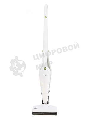 Пылесос вертикальный Mystery MVC-1118 белый/зеленый, питание от аккумулятора, 300 Вт, уборка сухая, пылесборник 0.5 л, работа от АКБ max 30 мин