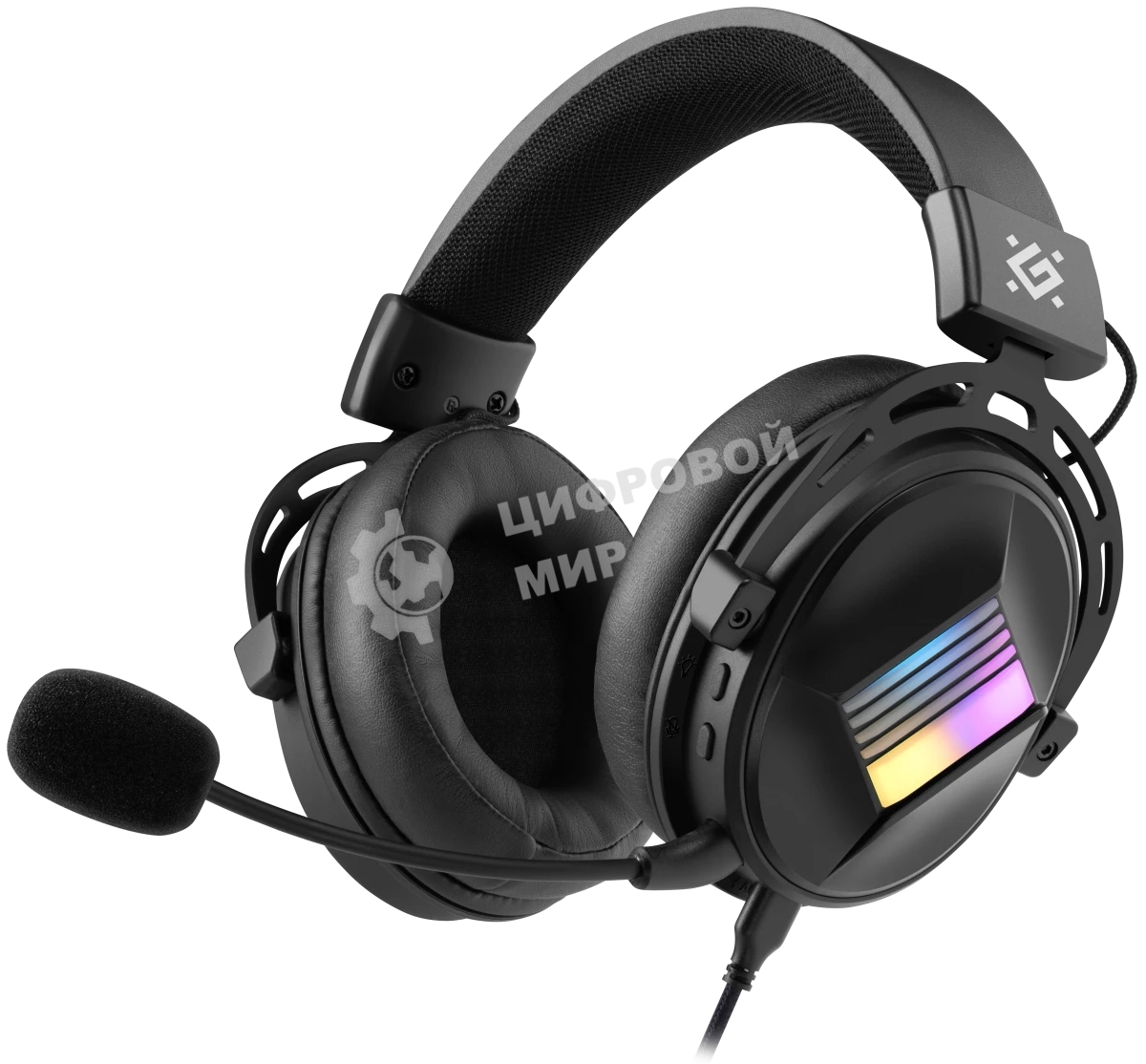 Гарнитура Defender Flux чёрный, проводная, подсветка