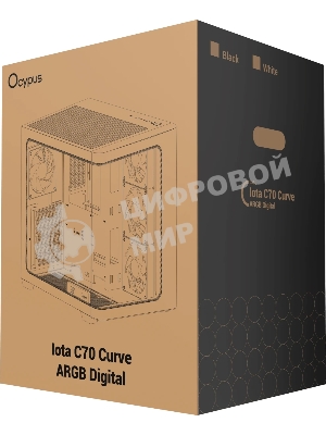 Компьютерный корпус Ocypus Iota C70 BK Curve ARGB Digital (Iota-C70-BKD400CD-GL)