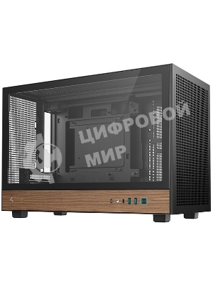 Корпус DeepCool CH260 Wood, Micro-Tower, чёрный