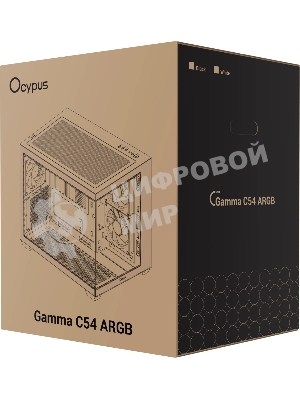 Корпус Ocypus Gamma C54 WH ARGB, Mini-Tower, белый, 3 x 120 мм