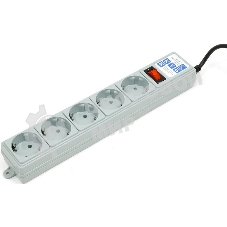 Сетевой фильтр Powercube SPG-B-10 3 м, 5 розеток, серый, коробка