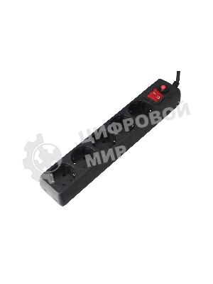 Сетевой фильтр Гарнизон EHLB-2, 5 р, 10А 3 м черный