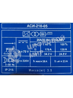 Сварочный аппарат Диолд АСИ-210-05 инвертор ММА DC 6кВт