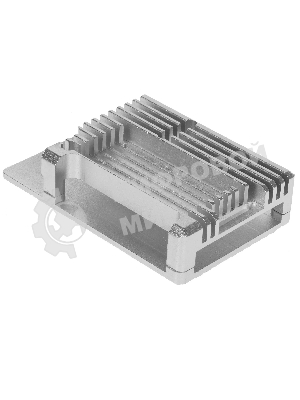 Корпус Qumo Aluminum case with double black fans, Raspberry Pi 4, silver(RS009)