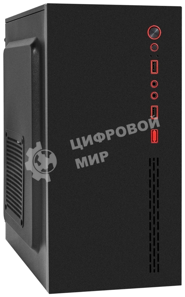 Компьютерный корпус Minitower ExeGate EX299408RUS BAA-403-AA500 (mATX, БП AA500 с вент. 8см, 2*USB, HD Audio, черный)