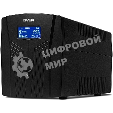 Источник бесперебойного питания UPS Sven Pro 1500 (1000 WA, LCD, USB, RG-45, 3 евро розетки)
