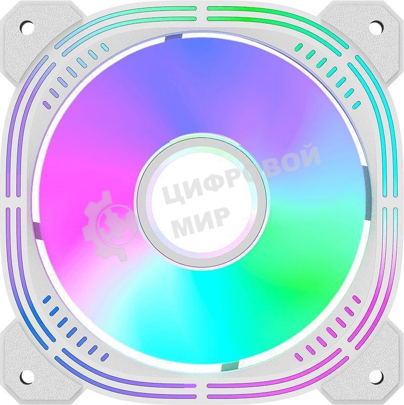 Вентилятор для корпуса Formula Nulight 12WH ARPW ARGb белый, 120 мм, 1500 об/мин, 25.34 дБ, 4 pin