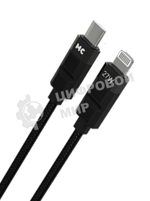 Дата-кабель MORE CHOICE (4620202555069) K87ia 2м USB 3.0A PD 27W для Lightning ng 8-pin Type-C - 2м, черный