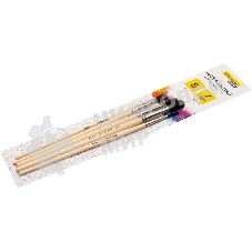 Набор кистей Silwerhof Color белка имитация (набор 5шт) круглая №1-5, деревянная ручка