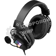 Гарнитура Defender Flux чёрный, проводная, подсветка