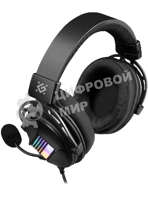 Гарнитура Defender Flux чёрный, проводная, подсветка