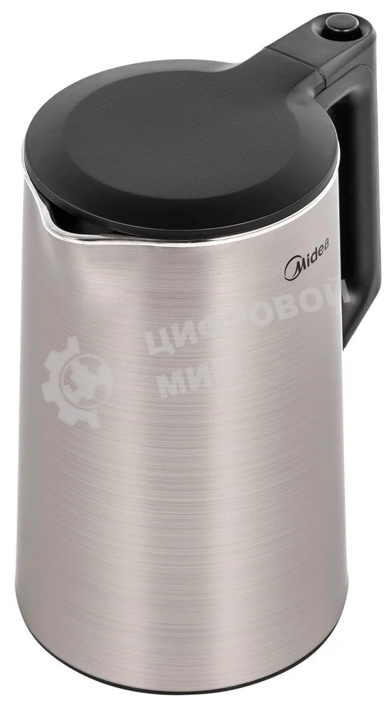 Чайник электрический Midea MK-8064 Объем: 1,7 л Двойной корпус из нержавеющей стали Цельная колба Не нагревающиеся стенки Низкий уровень шума Мощность: 2200 Вт Скрытый нагревательный элемент Автоматический и ручной выключатель Место для хранения шнура Вращающийся на 360°корпус Многоразовый фильтр от накипи Безопасное и плавное открытие крышки Защита от перегрева Автоотключение при отсутствии воды Электропитание – 220-240В, 50Гц Цвет – брашированная сталь,