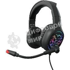 Гарнитура Oklick HS-L930G чёрный/синий, проводная, USB, подсветка