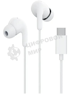 Проводные наушники Xiaomi Type-C Earphones белый, внутриканальные, USB Type-C