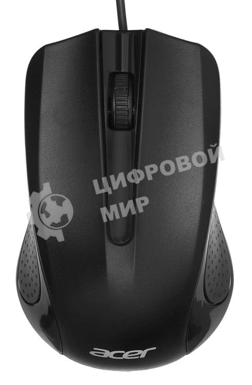 Мышь проводная Acer OMW010 черный, 1200 dpi, USB, кнопки - 3